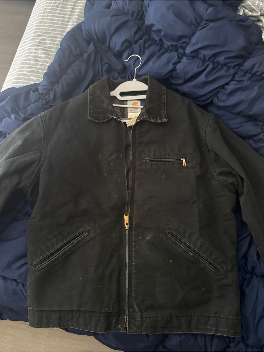 Carhartt Men's J01 Black Duck Detroit Jacket 44 Tall